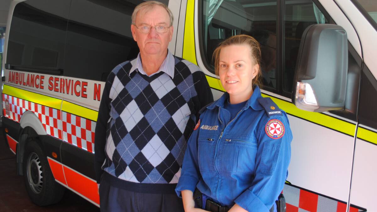 PALLIATIVE PARTNERSHIP: Narooma General Practitioner Dr John Brown and Narooma Ambulance station officer, Amber Barber are pleased with the new palliative care plan that allows paramedics to treat palliative patients in their own home on the instruction of their GP. 