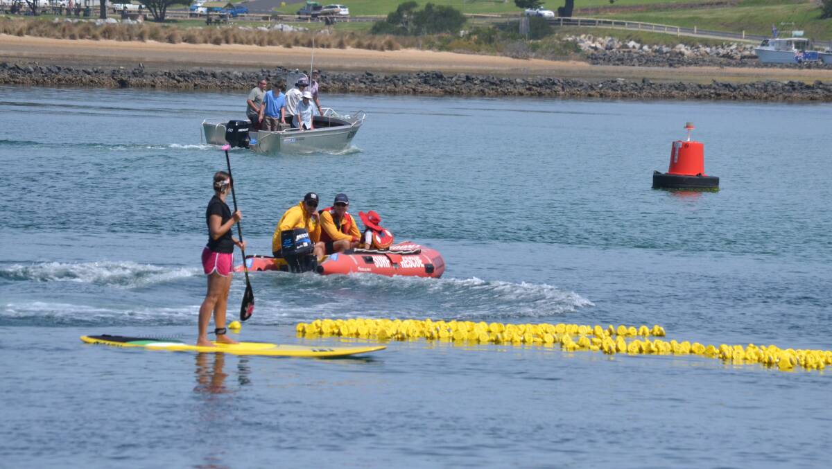 The 2015 New Year Day duck race at Narooma