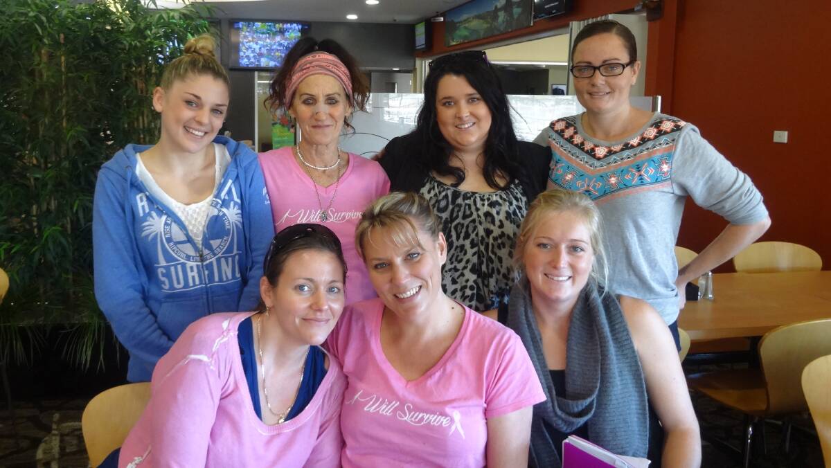 SURVIVE LADIES: Some of the "I will survive" committee planning recently are Sam Wright, Jenni Bourke, Sarah Bruest, Stacey Wray, Jacinta Dudley, Kate Bourke and Alice Wilson. Absent are Tracey Rowley, Lizzy Forge, Kristy Beecham, Alex Byard and Jess Bourke. 