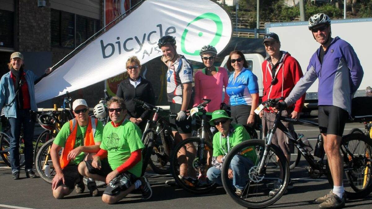 Some of the 50 bike riders enjoyed the bike trails around the Narooma area