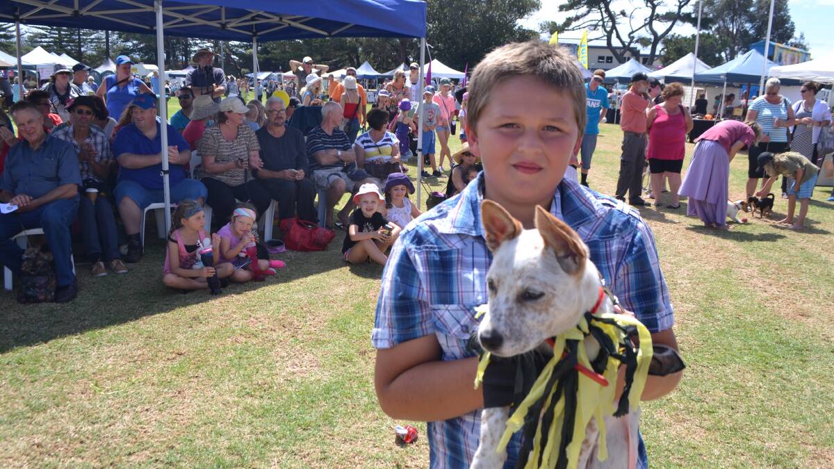 BEST BUDDY: John Gowing and Libby won the “Best Buddy” ribbon at the Bermagui Seaside Fair pet contest. 