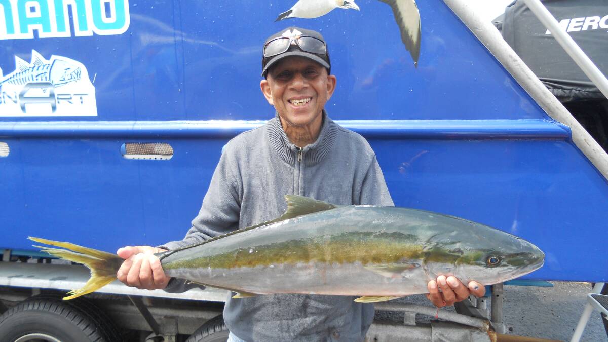 ANOTHER KING: Joe Pinto from Canberra with a nice king taken aboard 'Aquanaut' with Narooma Fishing Charters. 