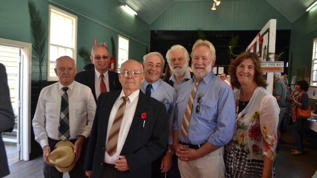 
THE COMMITTEE: Spending hours putting the Tilba ANZAC Day historic display together were Mal Dibden, Harry Bate, Norm Hoyer, Tony Pye, Rev. David Oliphant, Steve Genner and Sue Munro.
