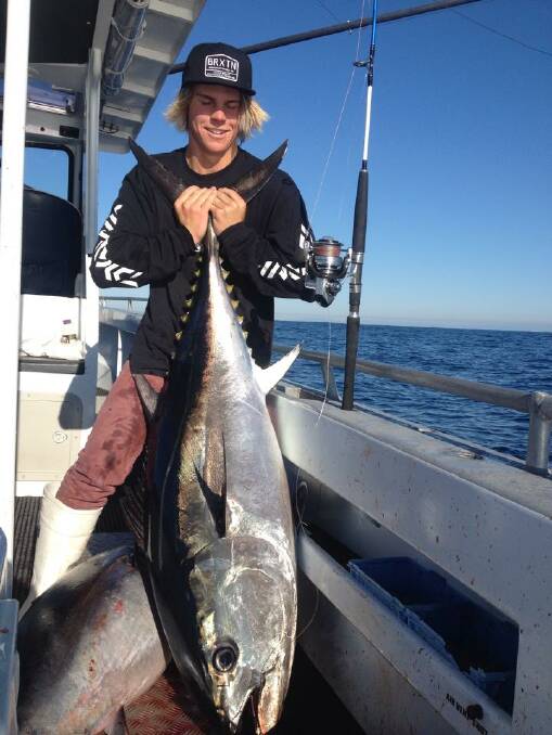 BLUEFIN WRANGLER: There was more unreal bluefin tuna action off Narooma on Wednesday. Skipper Nick Cowley from Charter Fish Narooma had a school of bleufin under his boat Playstation yesterday. 