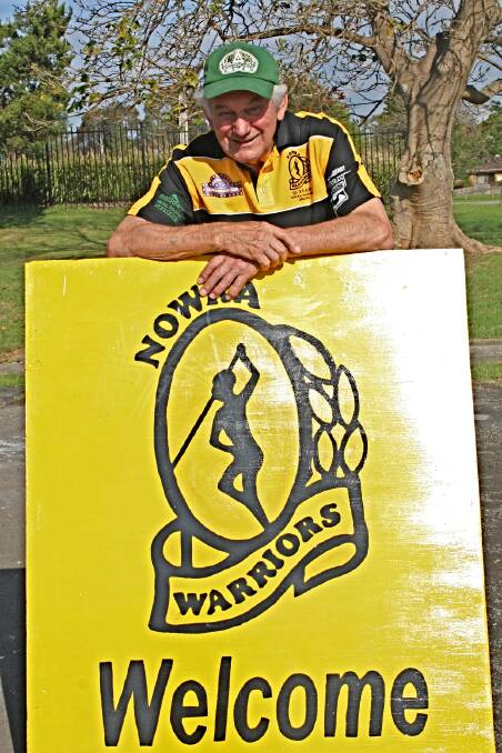 PROUD MEMBER: Club stalwart and life member Les Harris has been welcoming junior Warriors to Lyrebird Park for the past 50 years. 