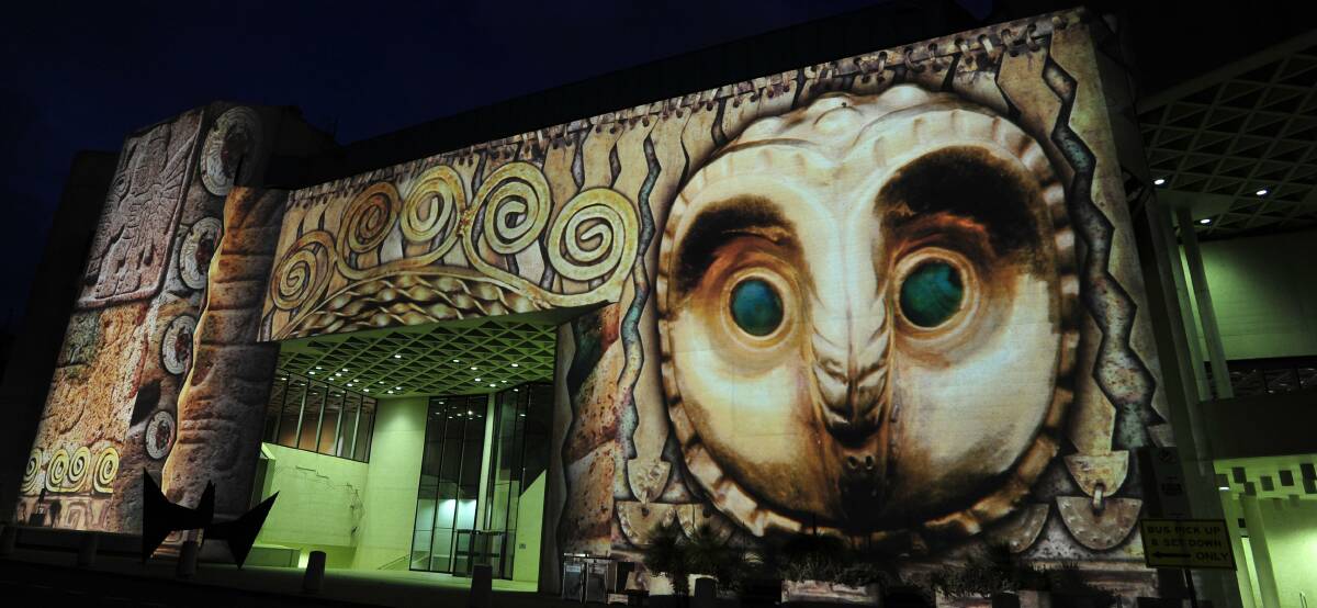 The National Gallery of Australia receives a makeover as part on Enlighten. Fairfax image.