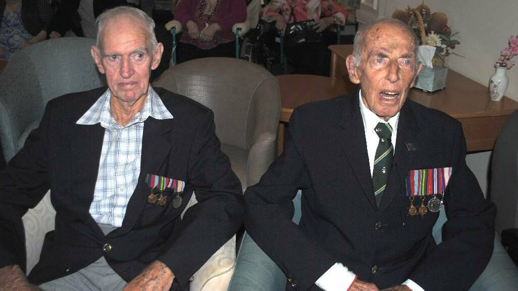 REMEMBERING: WWII veterans Sidney Hopkins and John Wilson residents of Sir James at Daleny.