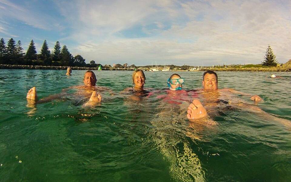 GoPro and phone photos of the swim and visit
