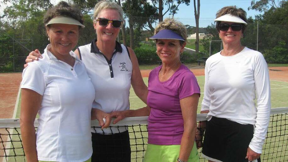 EDTA: Tomakin division two Thursday ladies tennis team Kate Abel, Jill Allen, Deb Coleman and Carol Purdie.