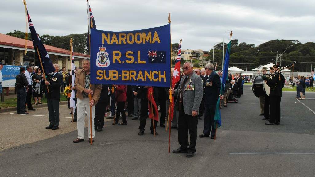 LEST WE FORGET: The 2014 Narooma ANZAC Day parade from the Narooma Information Centre to the War Memorial at Club Narooma.