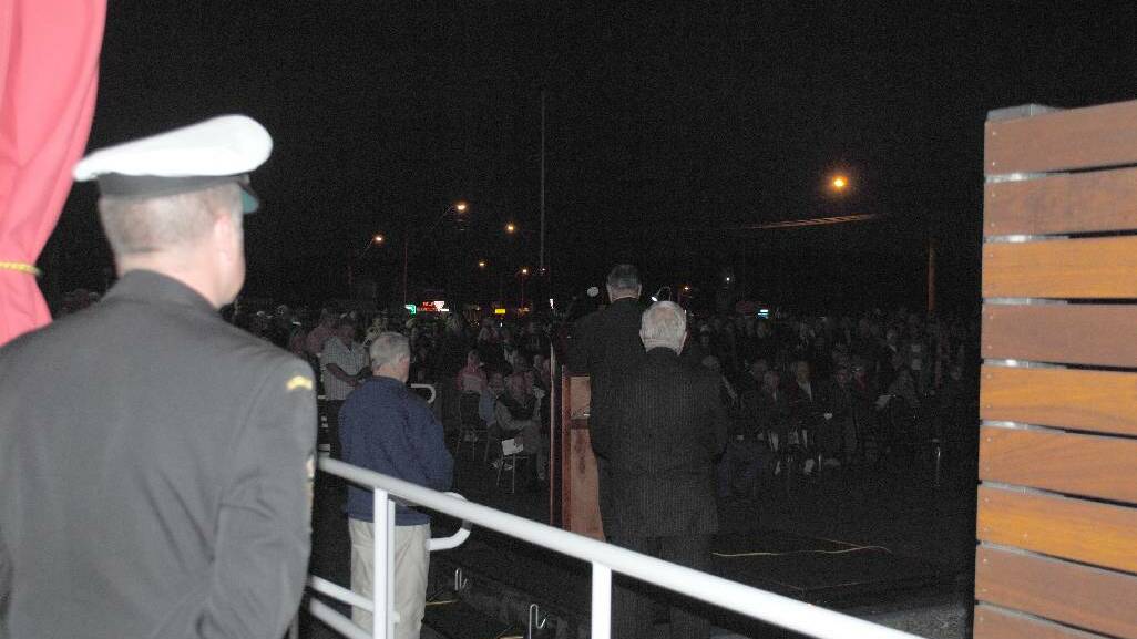 ANZAC DAY: The ANZAC Day Dawn Service at the Narooma War Memorial at Club Narooma. It is estimated that more than 500 people attended the dawn service.