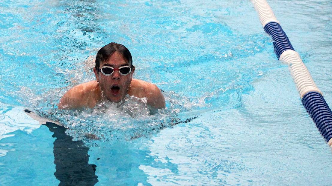 SCHOOL SWIMMERS: Narooma High School student Carl McEvoy at Zone Swimming Carnival