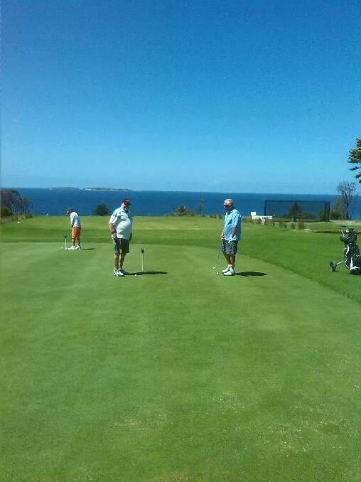 The beautiful Narooma Golf Course with Montague Island in the background.