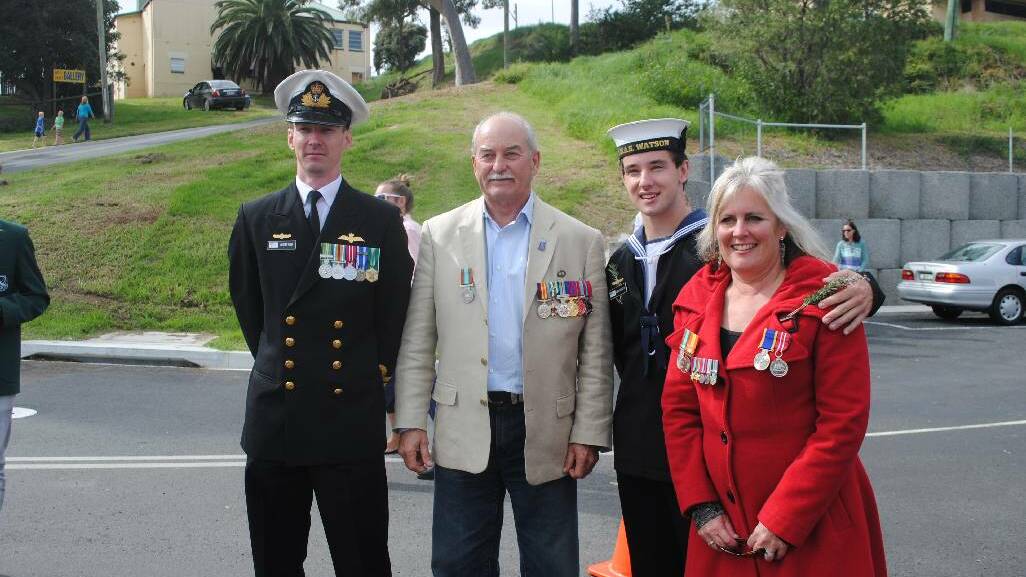 RFS NAVY: Firefighters and navy together: Navy helicopter pilot Leut. Alister Auld, Chris Joannides, SMN Dean Marchini and Gillian Kearney. 