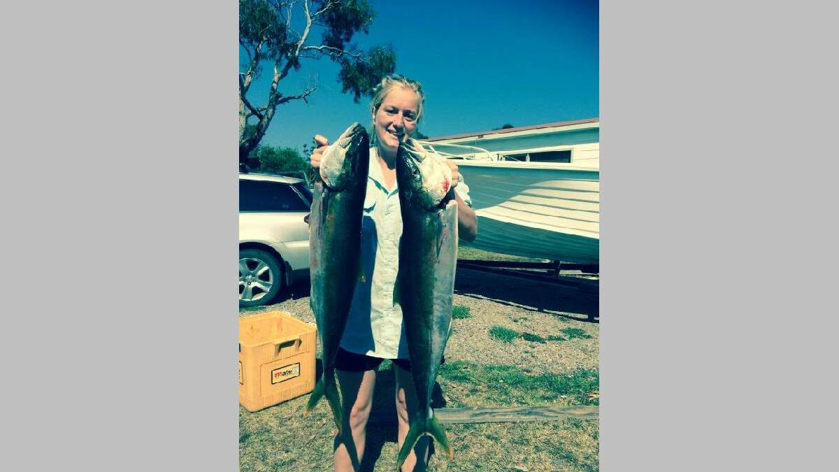 SURPRISE KINGIES: Willie Wilson on Sunday pulled these two nice kingies while out fishing at Montague Island.