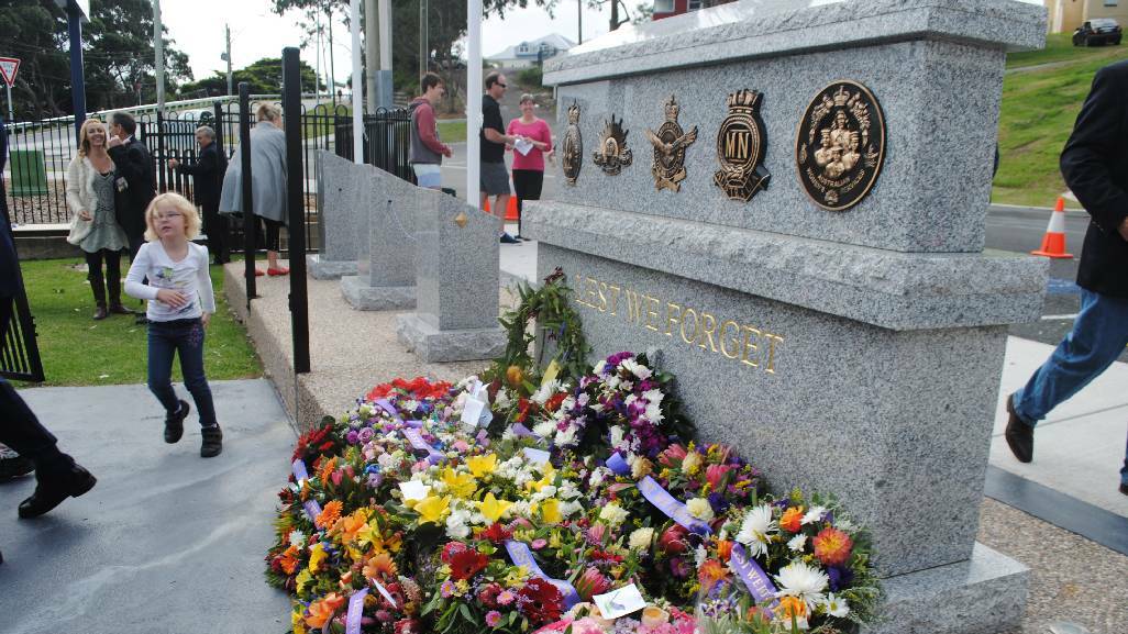 ANZAC DAY: The new Narooma War Memorial at Club Narooma.