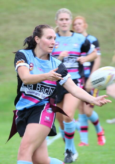 PLAYMAKER: Ellie Doherty scored a try in the first half of the Sharkettes’ clash against Eden.