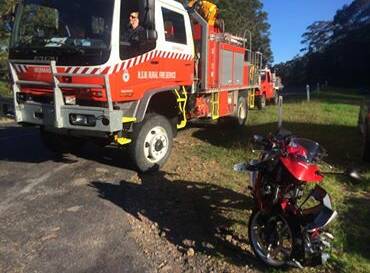 RFS RESPONSE: The Bermagui RFS brigade responded to Tuesday's motorcycle accident.