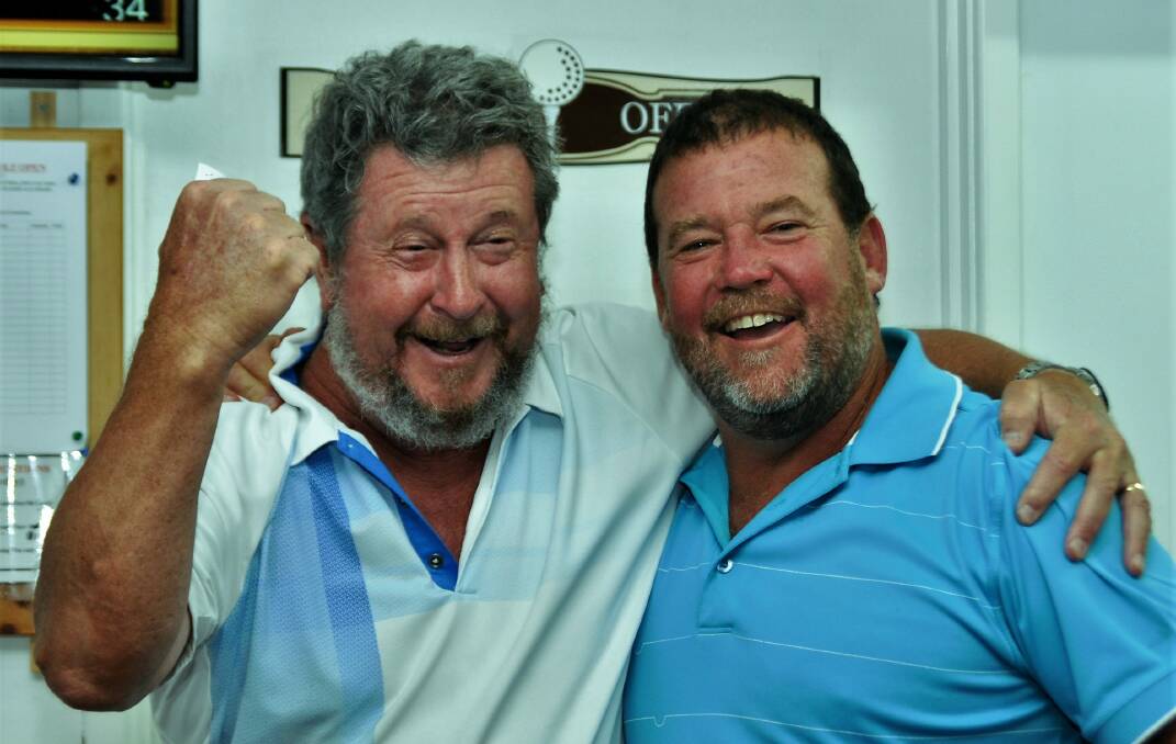 Tuross Head Men: Scoty stableford winner Stephen Swanbury with men's golf president Al Gannon.