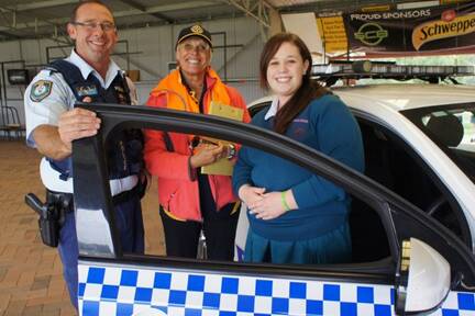 DRIVING LESSONS: At RYDA last week were Snr Const Gruber, Narooma Rotarian Angie Ulrichsen and Carroll College Year 11 student Lisa Bond of Narooma.