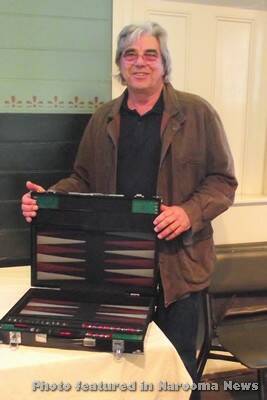 PEOPLE’S CHOICE: “People's Choice” award winner Keith Hartas of Lilli Pilli with his Backgammon Box in the open position. Photo by Paul Goard