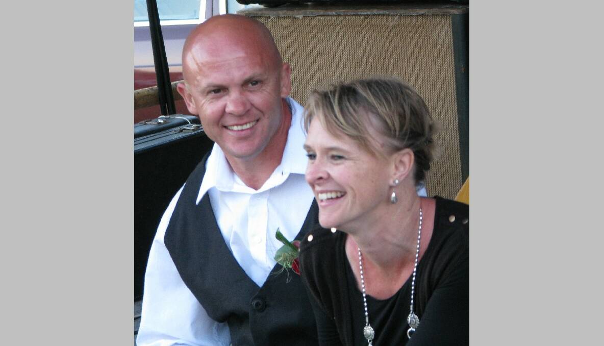 TOGETHER: Melissa and Troy Stever pictured together a few years ago before his diagnosis with Lyme disease.  