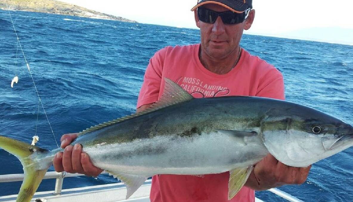 PLAYSTATION KINGFISH: Dave from Young, NSW on Charter Fish Narooma’s Playstation on Thursday with his nice keeper kingfish. The boys managed to get two fish up to 90cm past the seals. 