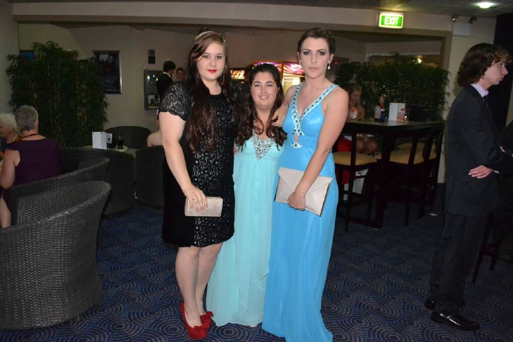 FORMAL GIRLS: At the Narooma High School Year 12 formal are Romi Kohlmeyer, Alanna Bromage and Tahnee Stuart.