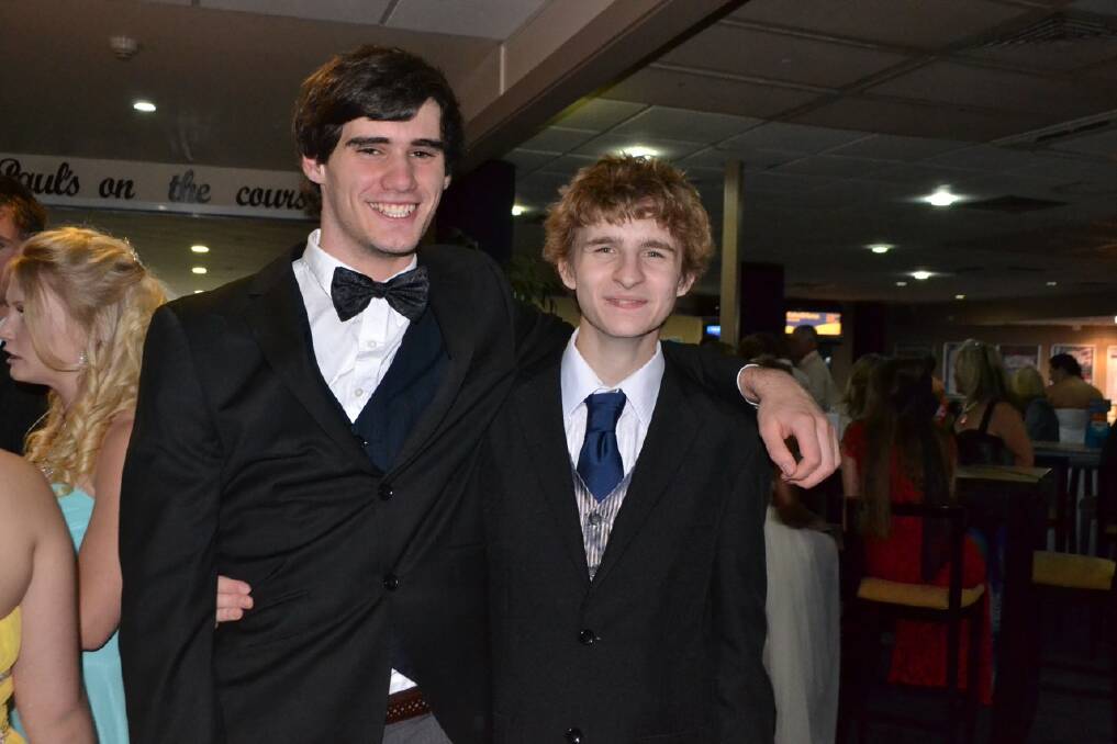 SCHOOL MATES: At the Narooma High School Year 12 formal are mates Connor Ross and Aidan Gauci.