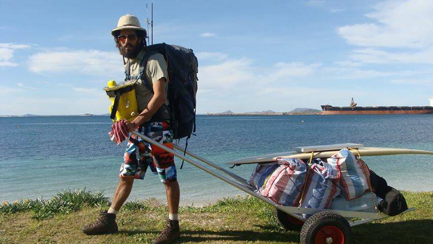 SETTING OFF: Benjamin sets off from Esperance back in July.