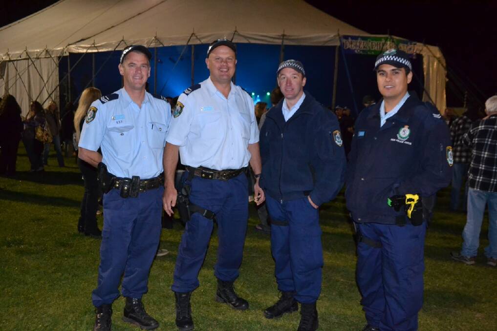 LOCAL CONSTABULARY: Local Narooma police officers were joined by other officers from the Far South Coast command.