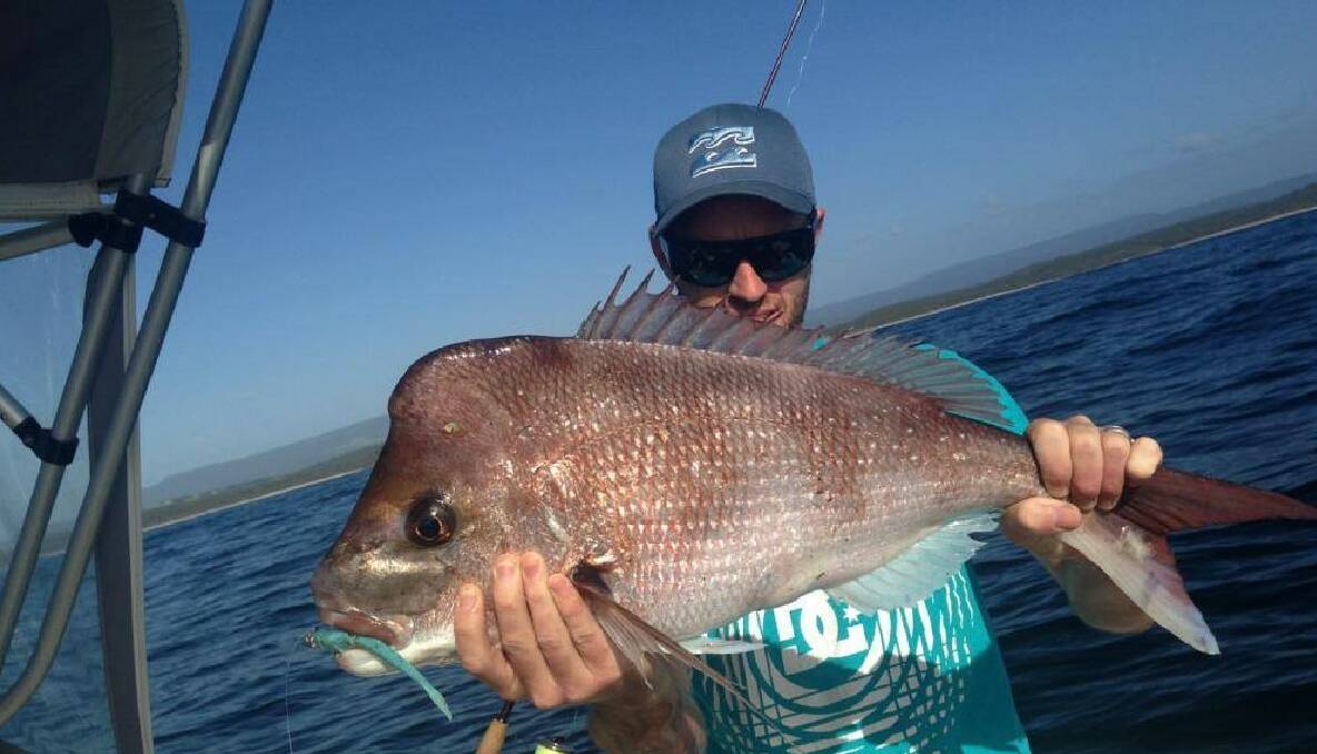 ROB SNAPPER: Rob Teodo of the Narooma News went fishing up Ulladulla with his dad and got this great 4 or 5kg snapper fishing soft plastics. 
