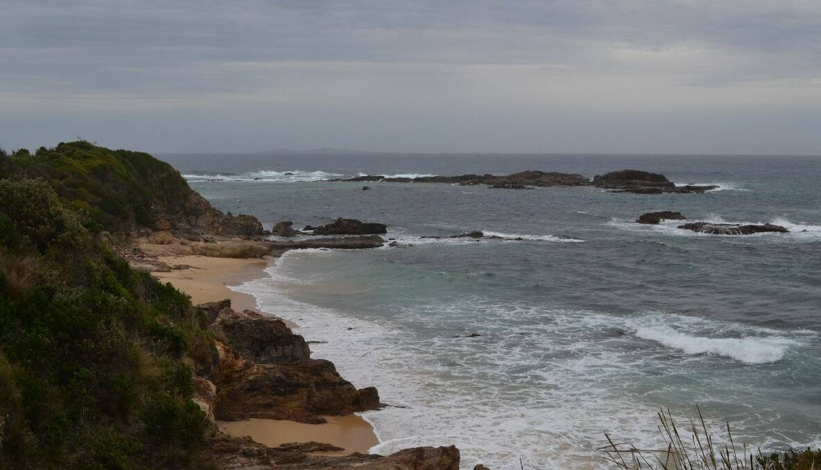 High tide at Mystery Bay on Friday morning (today). Photo by Stan Gorton 