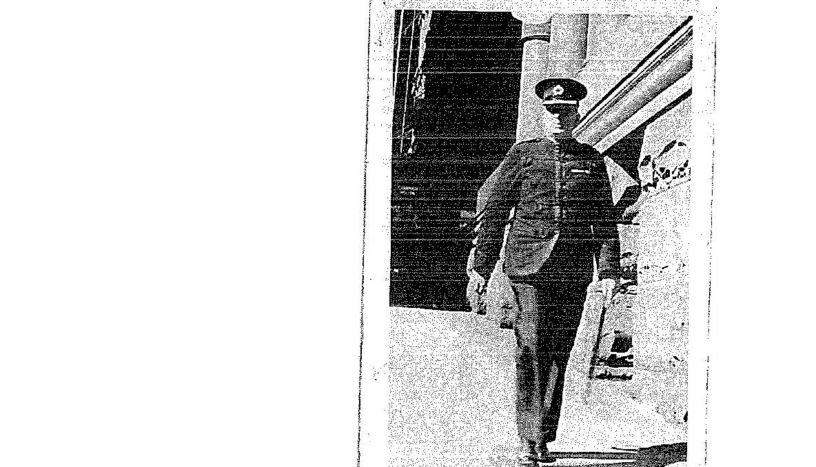 DIGGER DUDLEY: A photo William Harvey Dudley exiting the Sydney Police Centre during his policing career. 