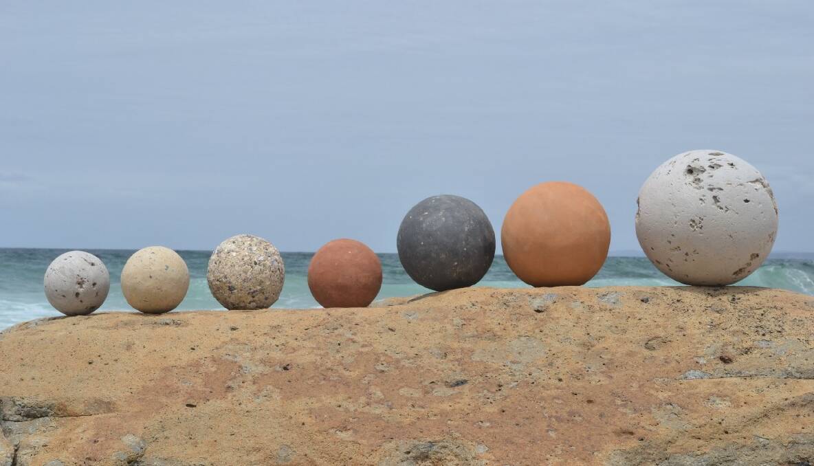 EPHEMERAL OBJECTS: Examples of other ephemeral works have included other balls made of stone and ochre clay. 