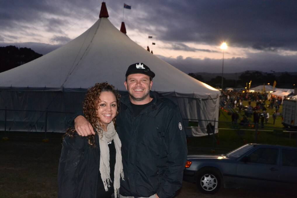 SUNSET PAIR: Narooma locals Sonia Lloyd and Dean Heycox were stoked to score tickets for Sunday’s Narooma Blues Fest.