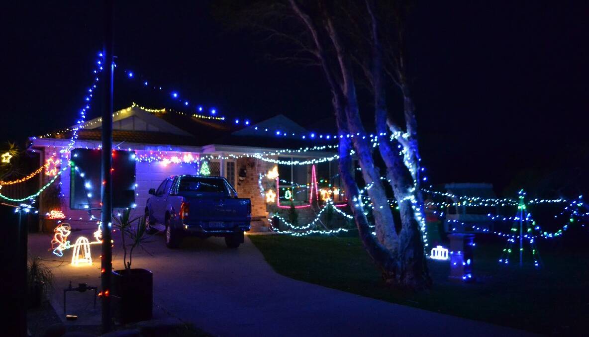 11 Kianga Parade, Kianga: Tony Bailey has done a good job with his lights and will be out on Christmas Eve with lollies. 