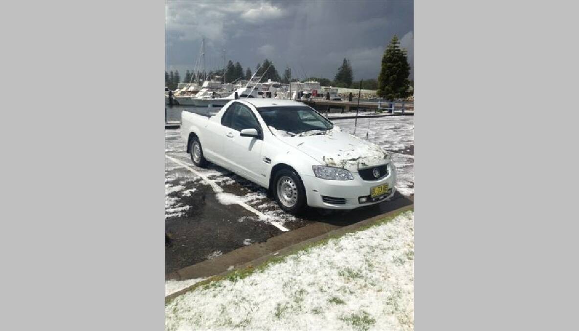 Scenes from the Bermagui hail storm...