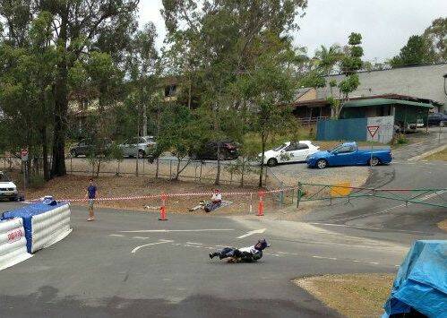  BSL COURSE: Ken Jacobs of Bermagui rips down the hill in Classic Luge. 