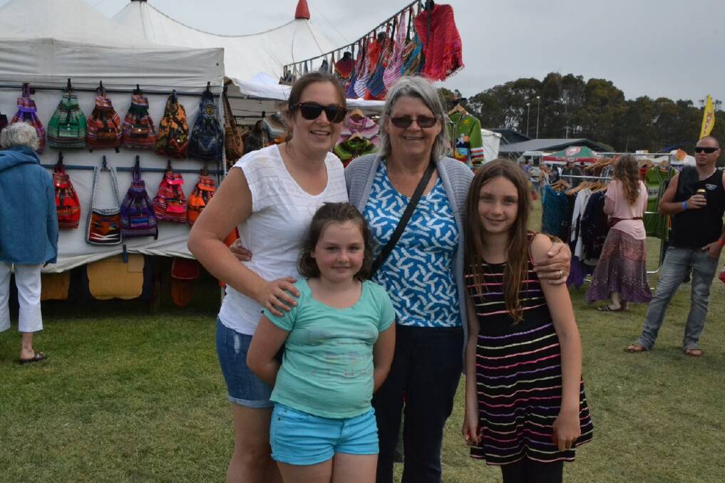 SNAPE GIRLS: Narooma area locals Glennie Snape and mum Tralee checked out the Narooma Blues Fest on Sunday afternoon with girls Abby and Sam.