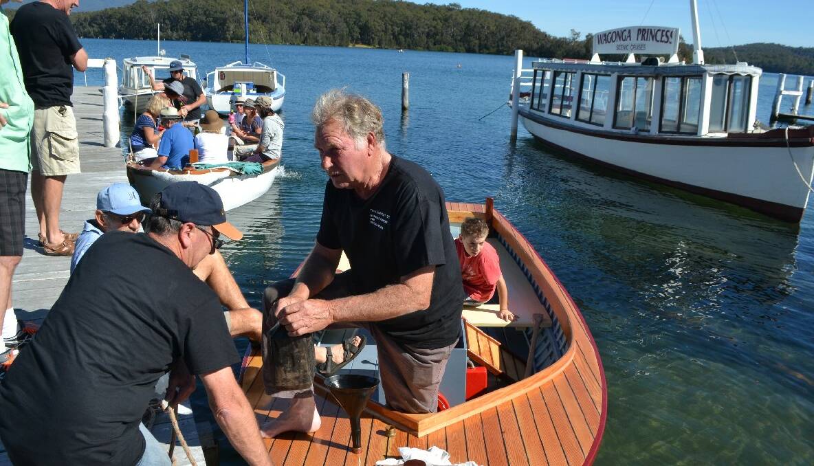 ONTO WAGONGA: More scenes from the Narooma Centre for Wooden Boats launch....