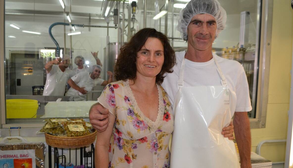 CHEESE MAKERS: ABC Tilba Real Milk founder and dairy farmer Erica Dibden and cheese maker Troy Charnock in the South Coast Cheese factory at Central Tilba. 