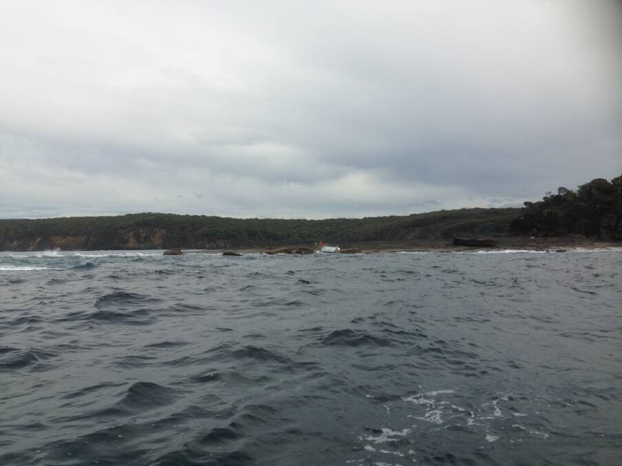 GREY DAY: It was a grey, overcast morning at the time of the rescue. Photo credit Batemans Bay SLSC