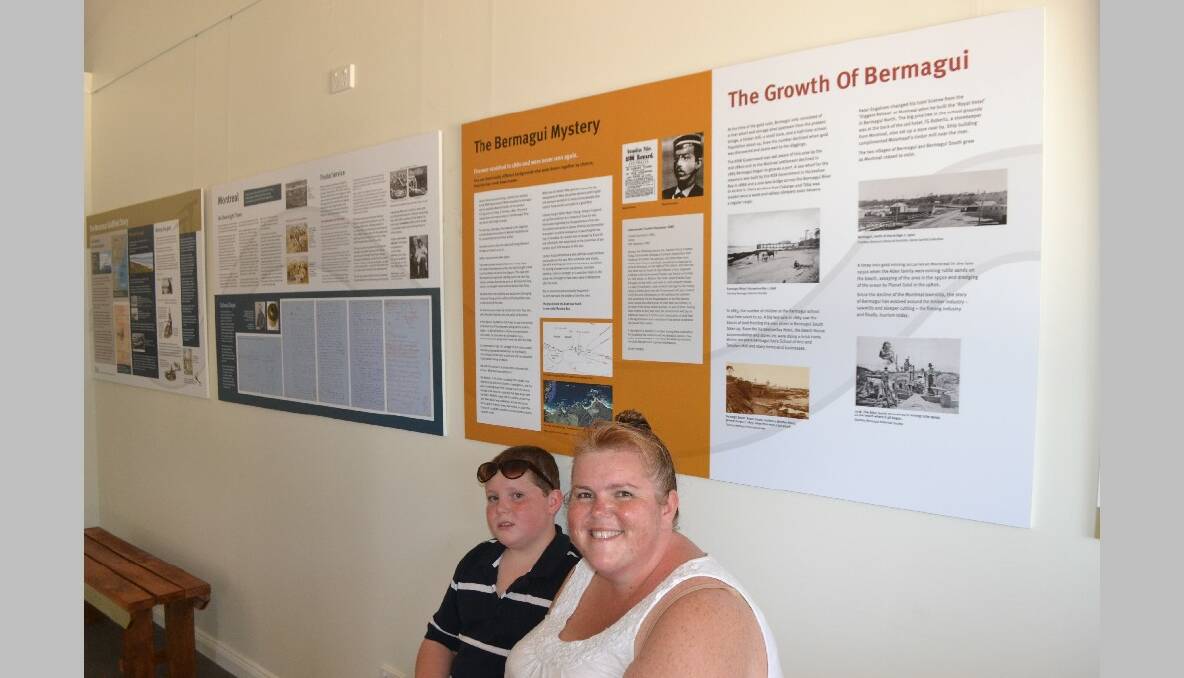 MUSEUM FANS: Canberra visitors Nanette Windeyer and her son Isaac.