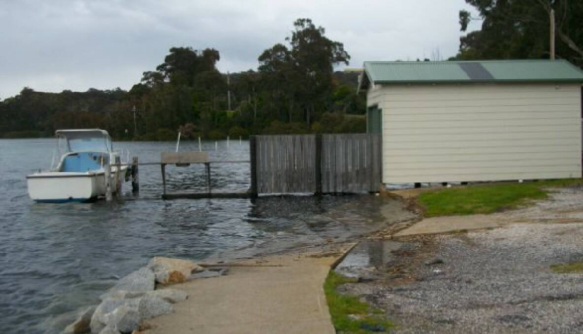 The big spring tides in Wagonga Inlet, Narooma back on October 1. Photo Greg Watts 