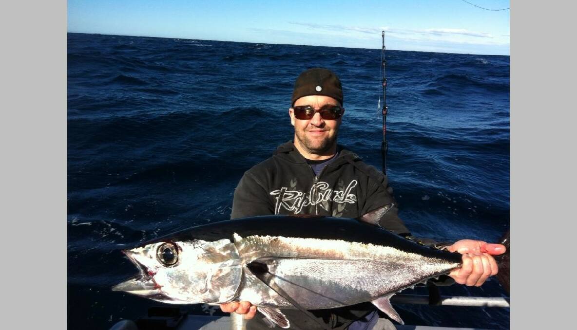 Charter Fish Narooma client with an albacore.