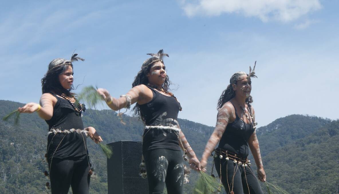 GIRL DANCERS: The local girls’ dance group impressed the crowd at the Yuin Back to Country Celebration on Saturday.