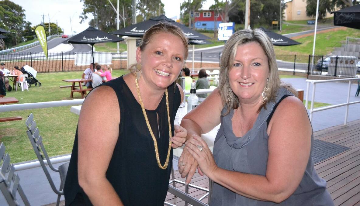   AT THE CLUB: Starting out at Club Narooma on New Year’s Eve are Tammy Carruthers and Julie Bradley. Photo by Stan Gorton