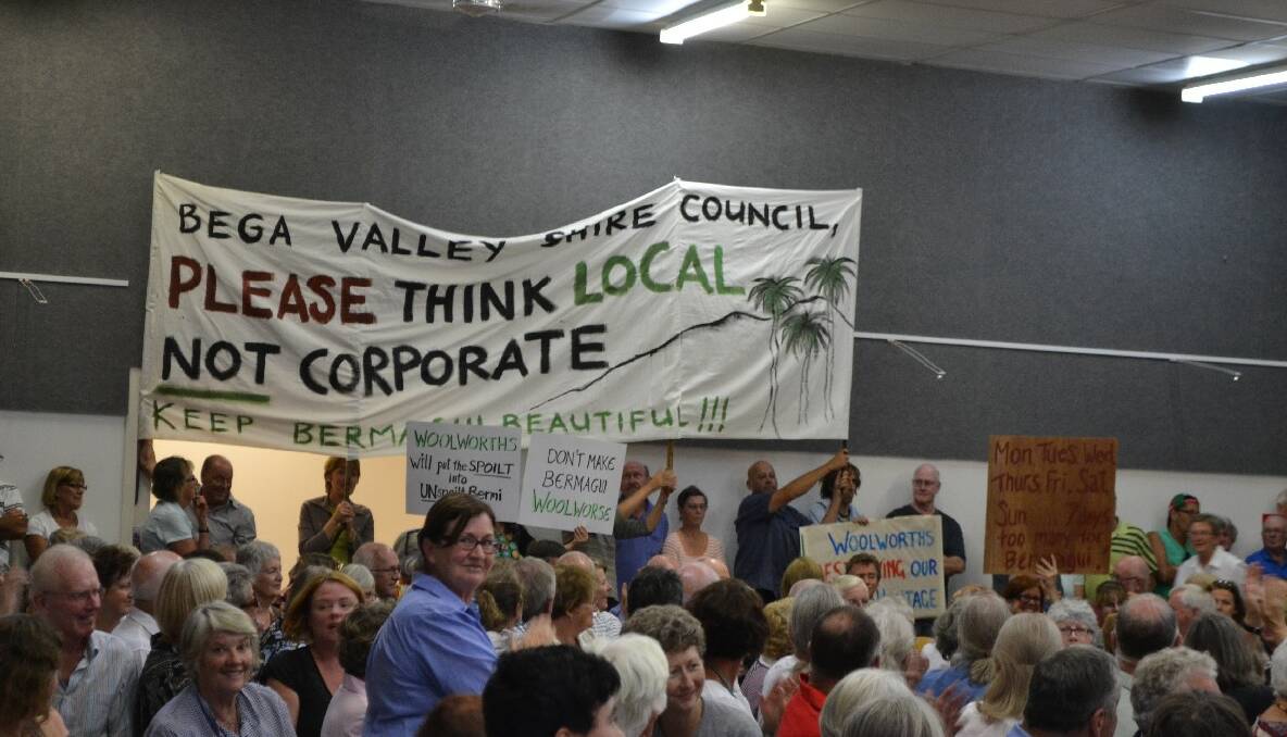 HEATED MEETING: The community meeting called by the Bega Valley Shire Council during the previous approval process was a very heated affair.