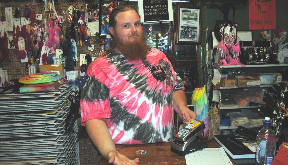 LOSING CUSTOMERS: Greg Czaban of Hippie Sticks said that he had lost a lot of business and customers were very disappointed when they found out the eftpos system was down.  